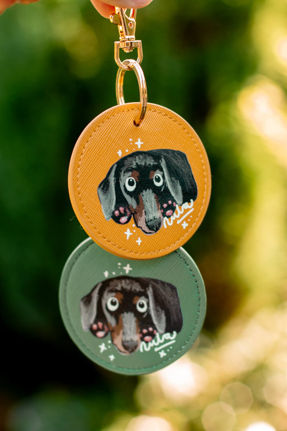 Custom Illustrated Pet Portrait Key Ring