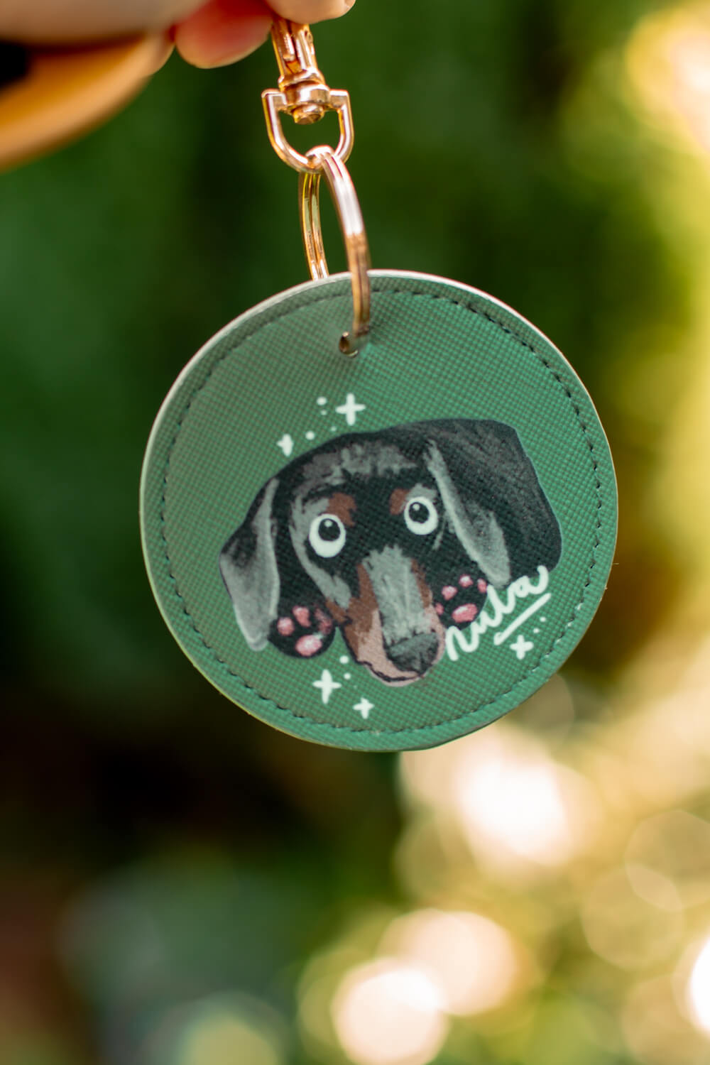 Custom Illustrated Pet Portrait Key Ring