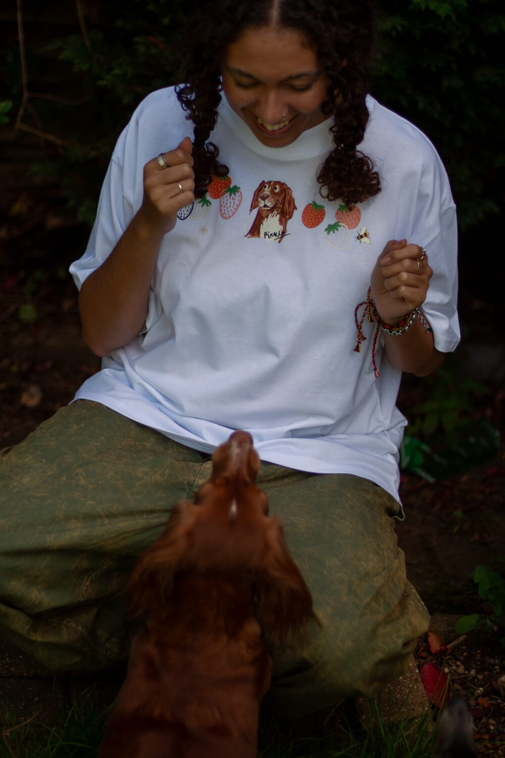 Custom illustrated Pet Portrait T-shirt