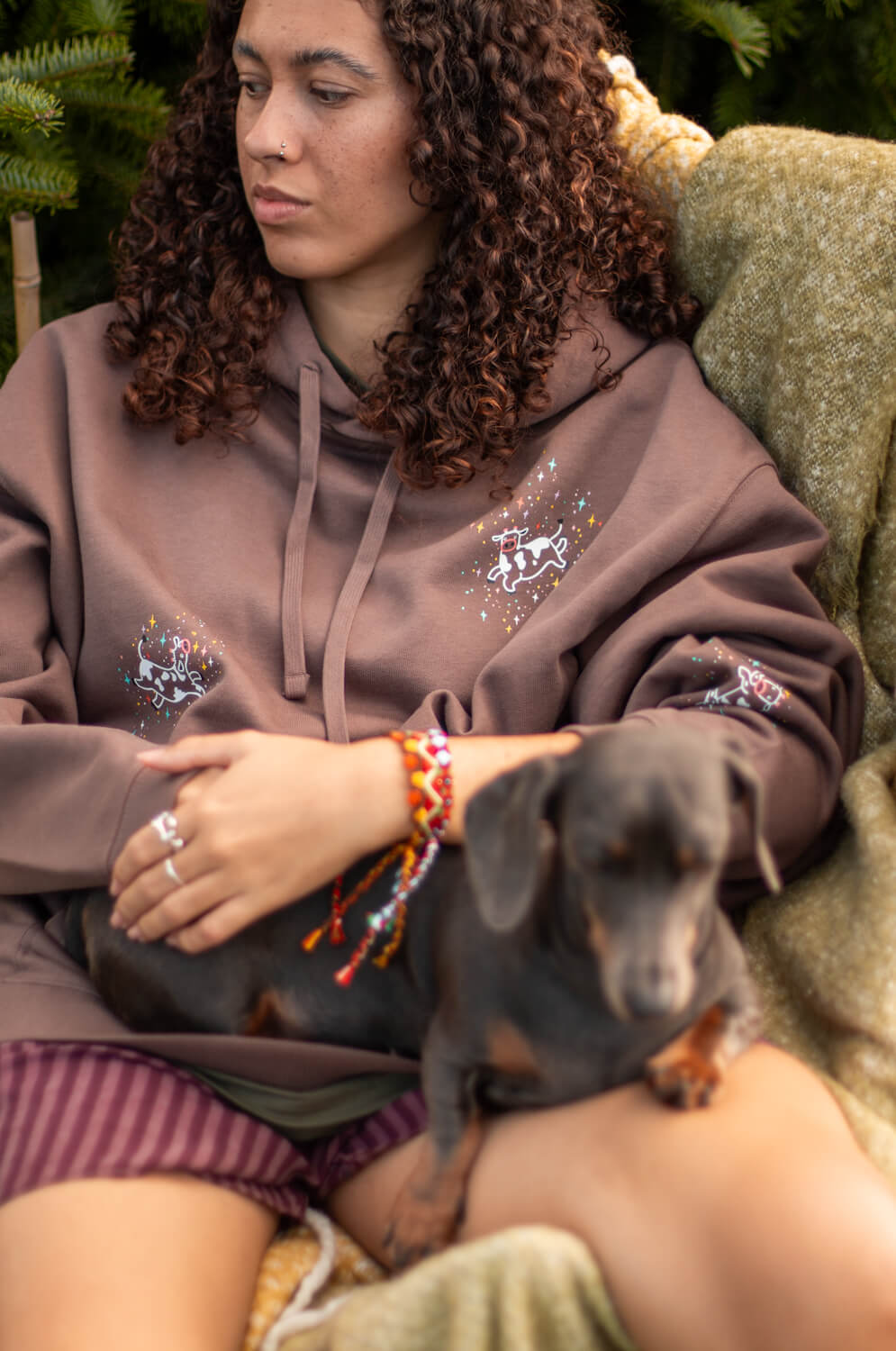 Floating Cows Oversized Hoodie