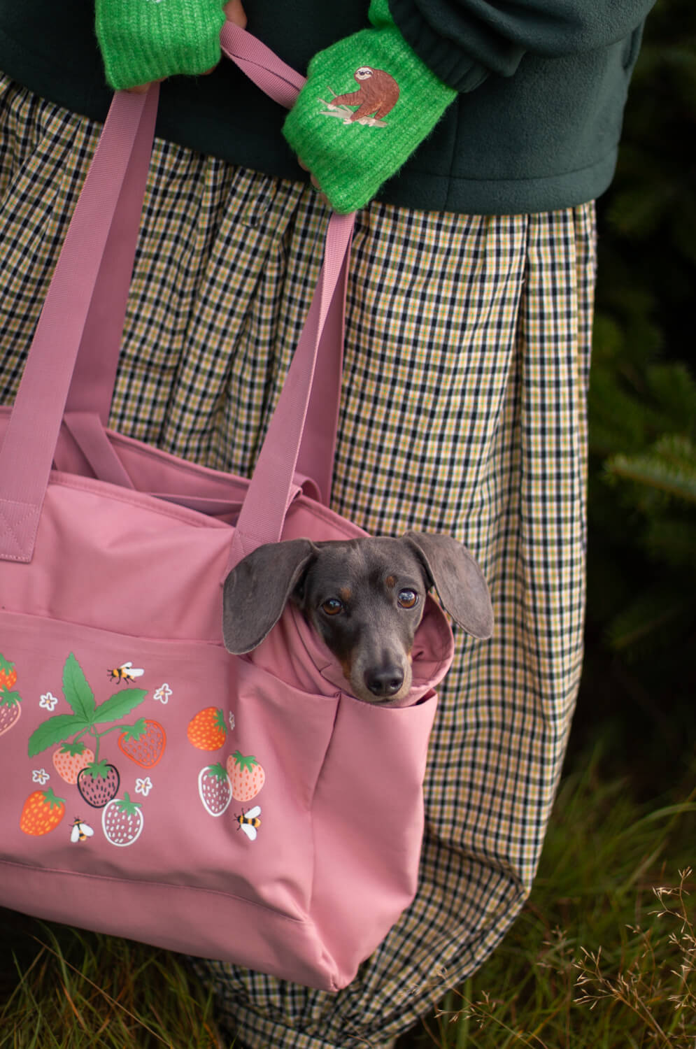 Strawberries Recycled Shopper Bag