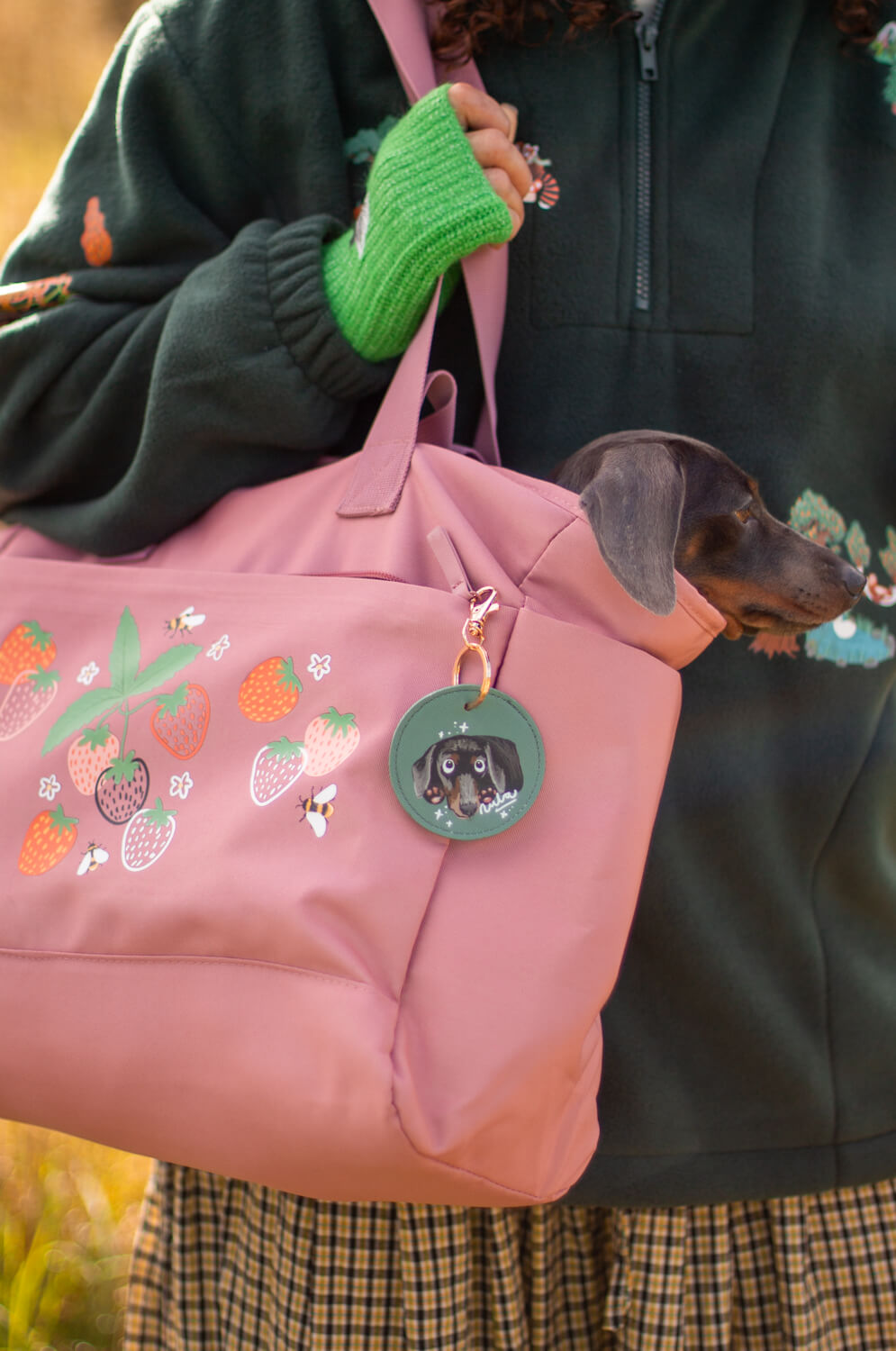 Custom Illustrated Pet Portrait Key Ring