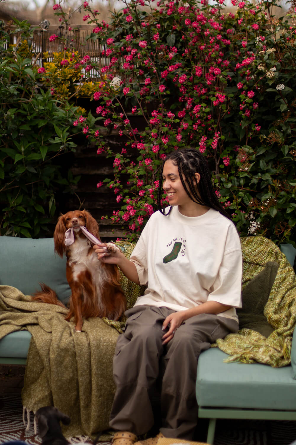 This art is for my dog, oversized tee