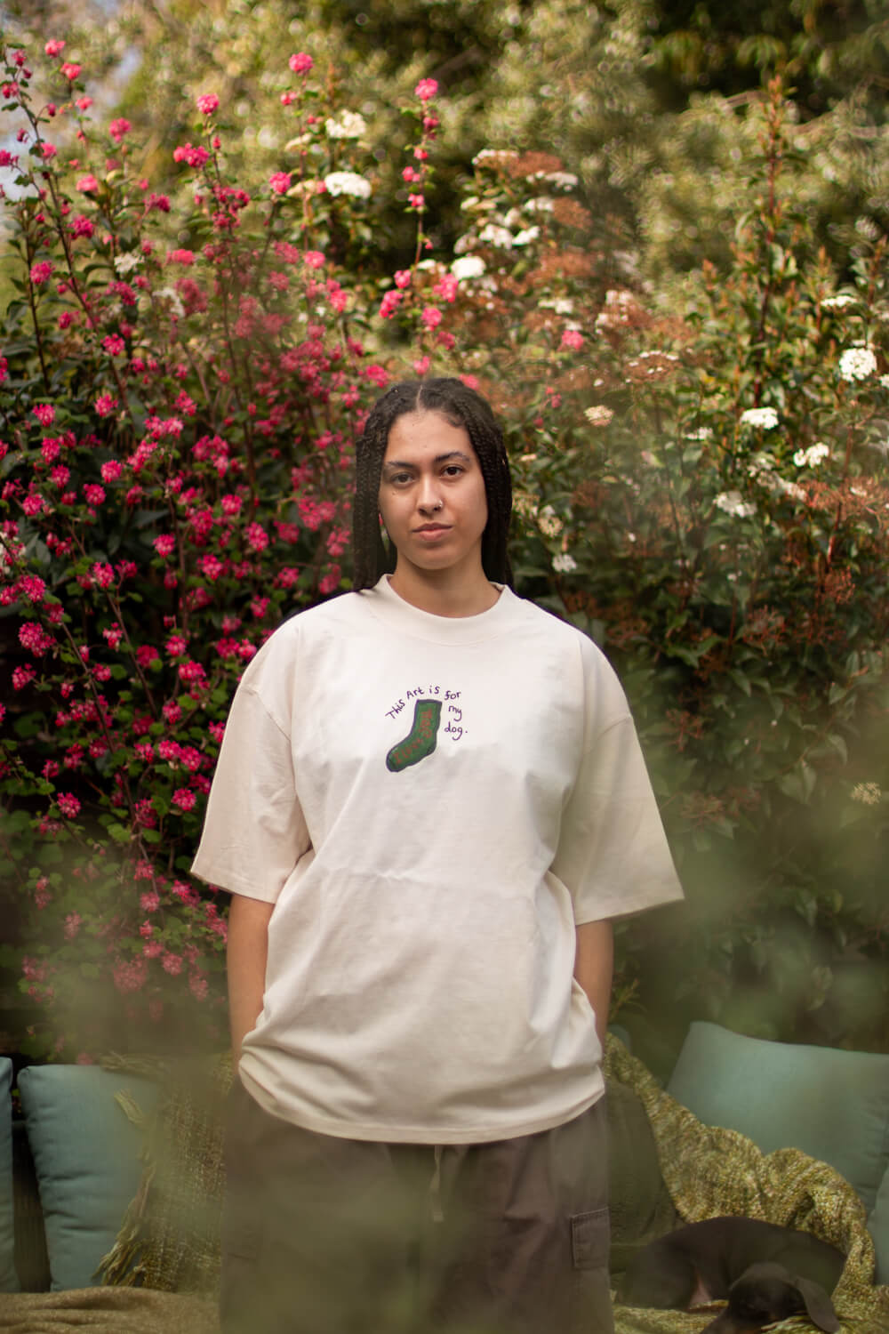 This art is for my dog, oversized tee
