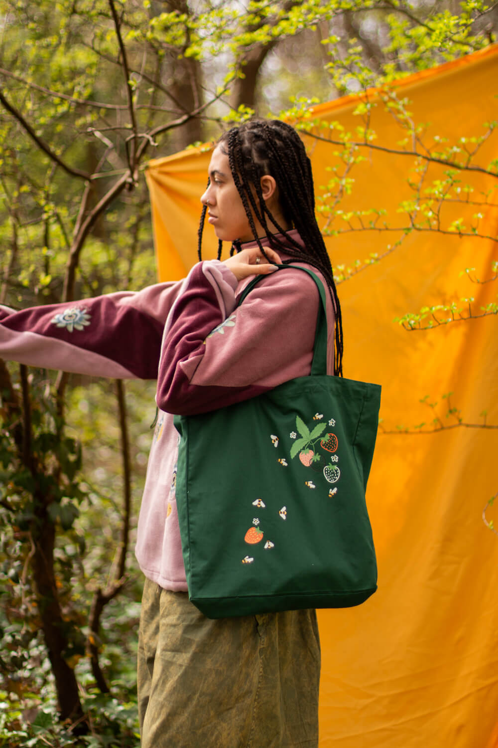 Strawberries and Bees Tote