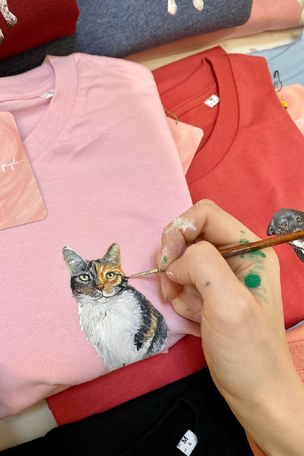 Custom Hand Painted Pet Portrait Sweatshirt UK only