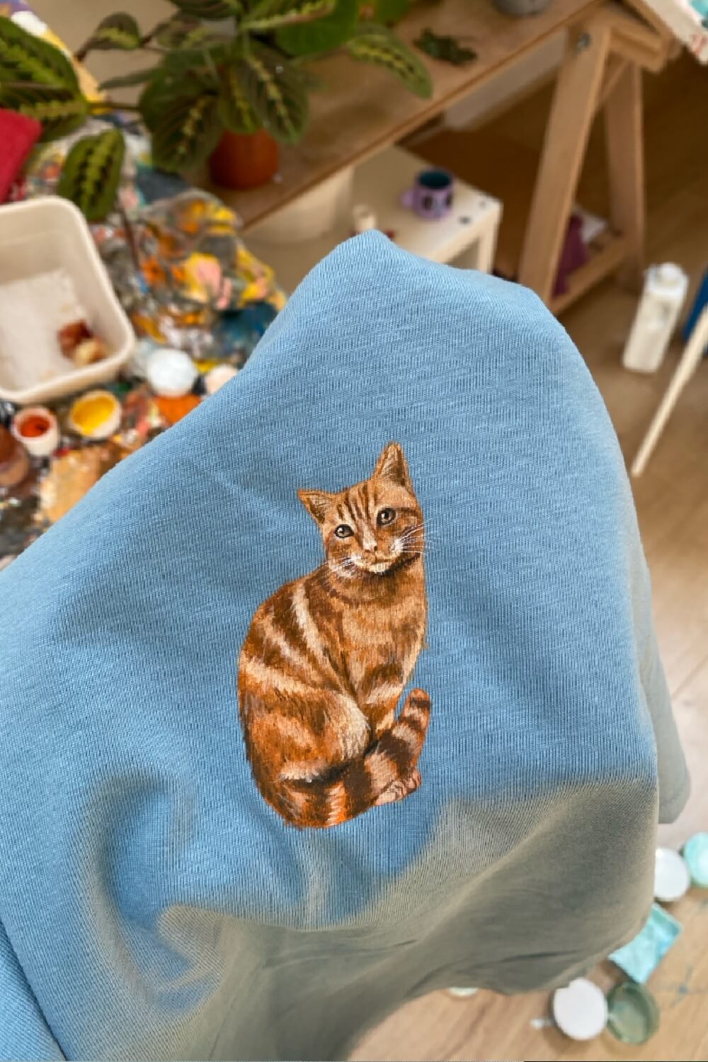 Custom Hand Painted Pet Portrait Sweatshirt UK only