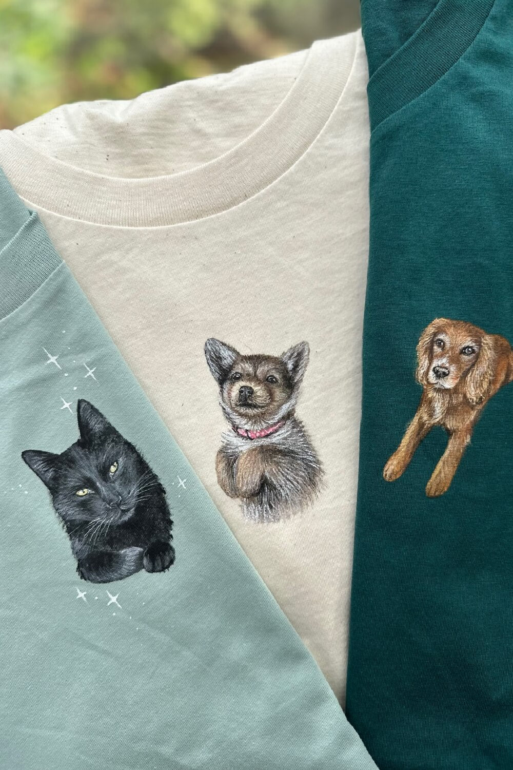 Custom Hand Painted Pet Portrait Sweatshirt UK only