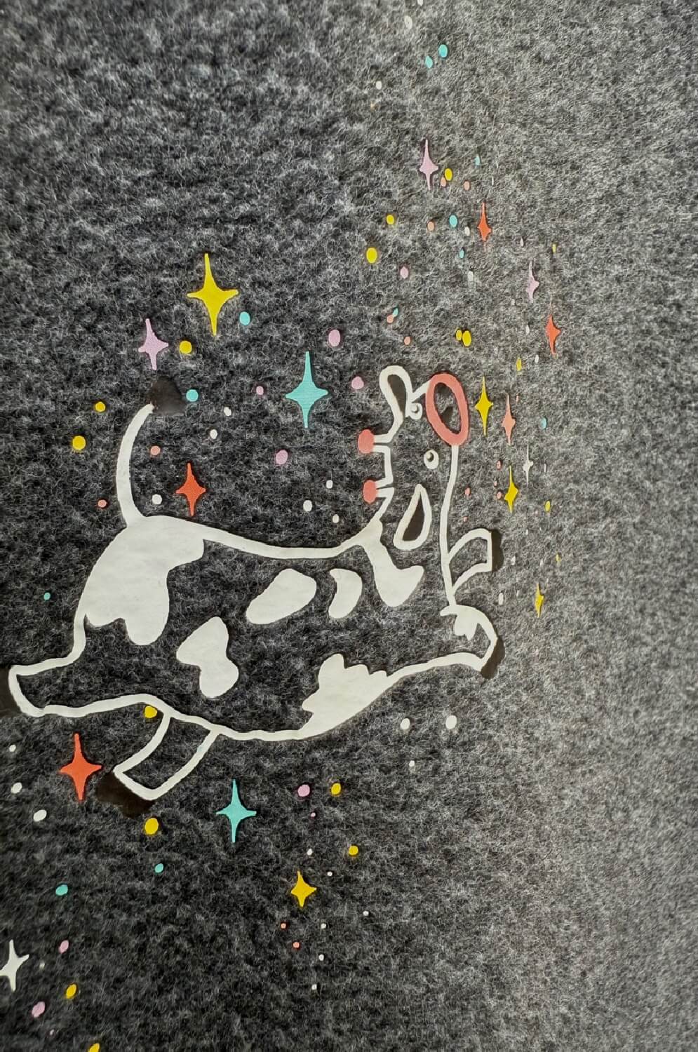 Floating cows 3/4 zip fleece