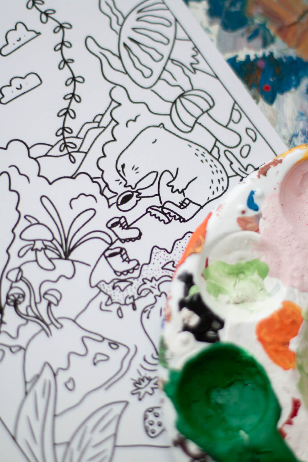 Pack of 4 ND Colouring sheets: The world I’d like to live in