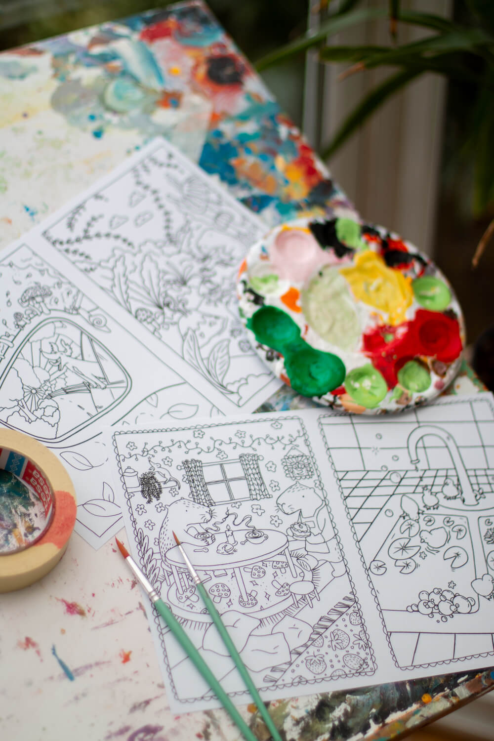 Pack of 4 ND Colouring sheets: The world I’d like to live in