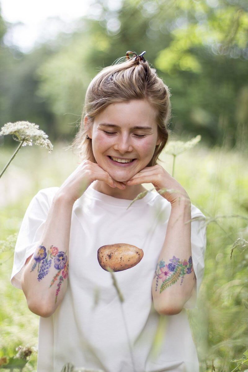 Potato t shirt painted spud