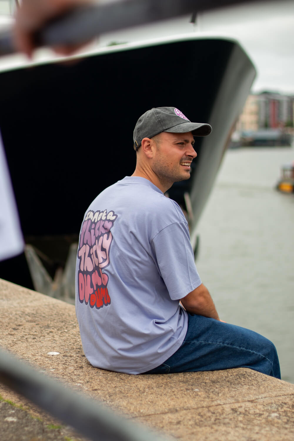 Thicky Thicky Dumb Dumb, Cody Dahler | Oversized Unisex Tee in Violet