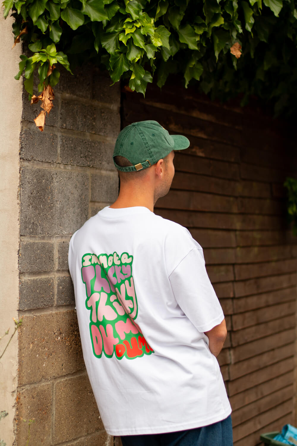 Thicky Thicky Dumb Dumb, Cody Dahler | Oversized Unisex Tee in White