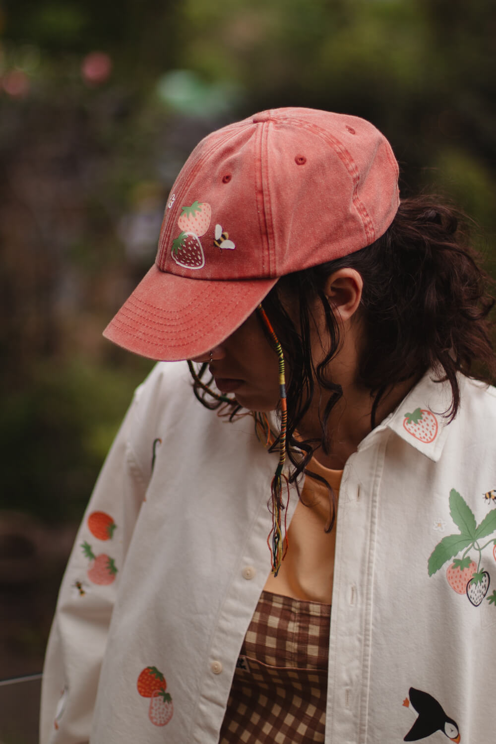 Strawberries Cap, custom made