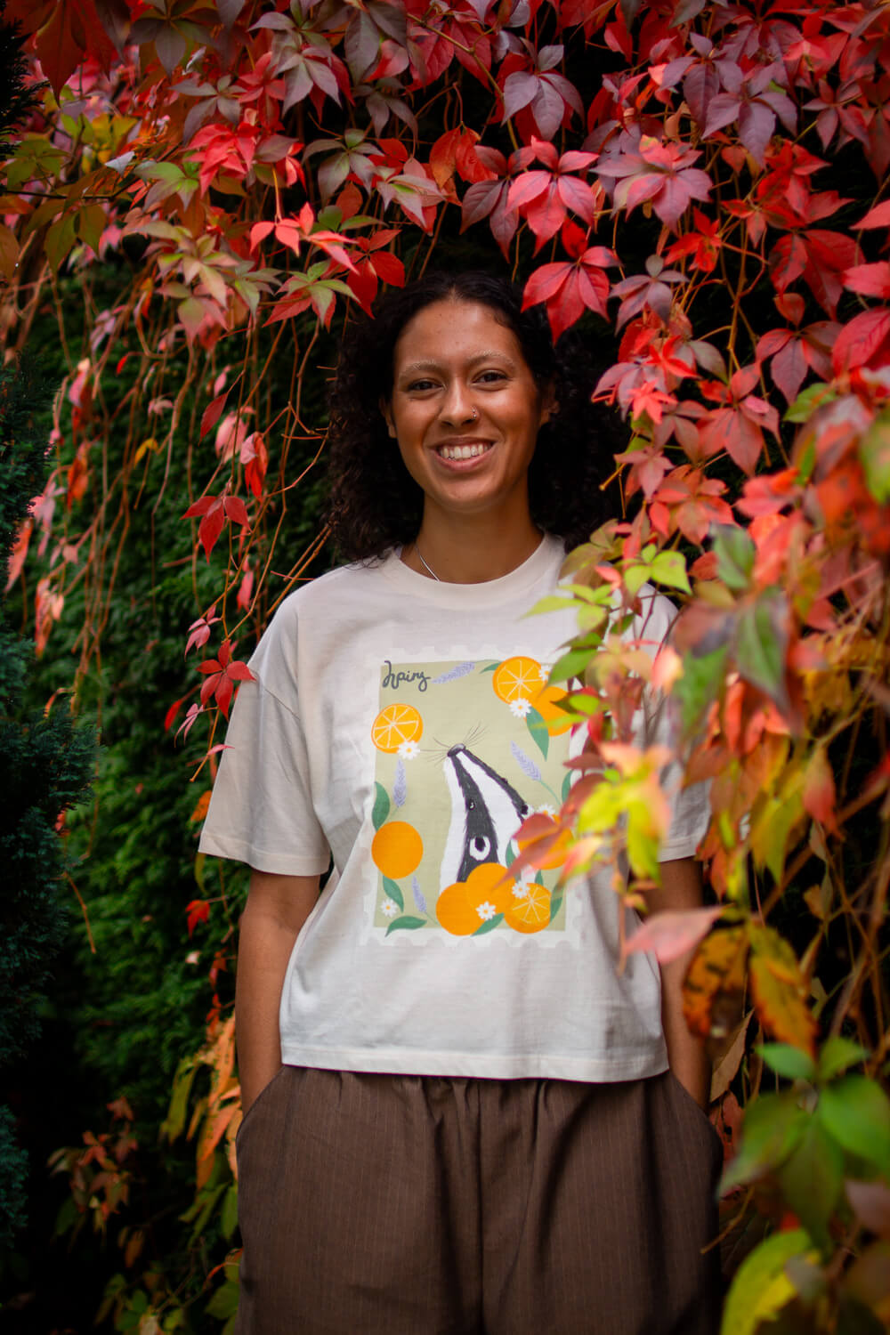 Badger stamp, boxy-fit t-shirt