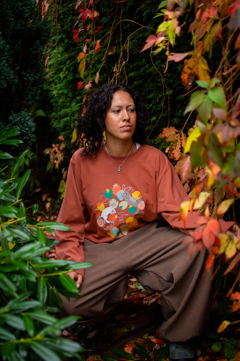 You snooze you win, oversized long sleeve Top