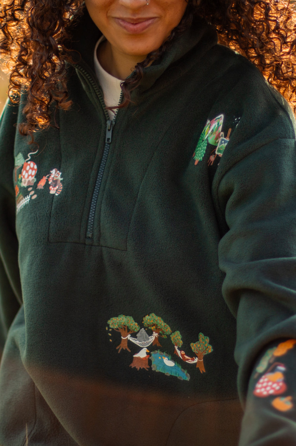 Woodland village 3/4 zip fleece