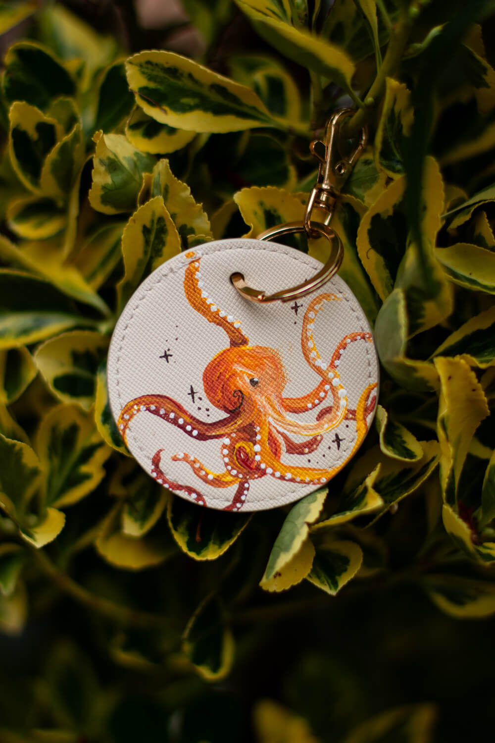 Personalisable Hand Painted Key Ring- Otters