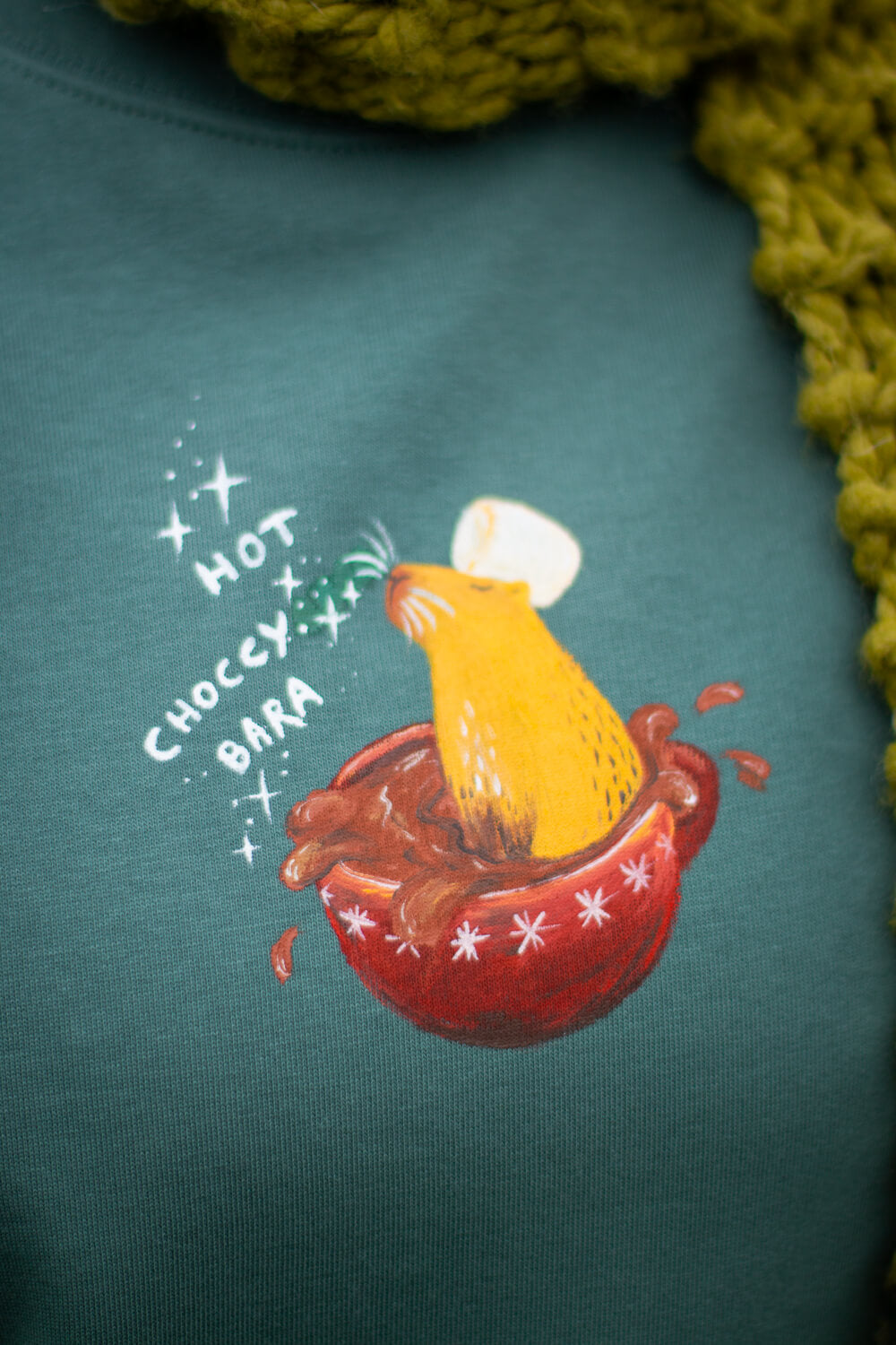 Hand Painted Hot Choccybara on any garment (Limited edition 48hrs)