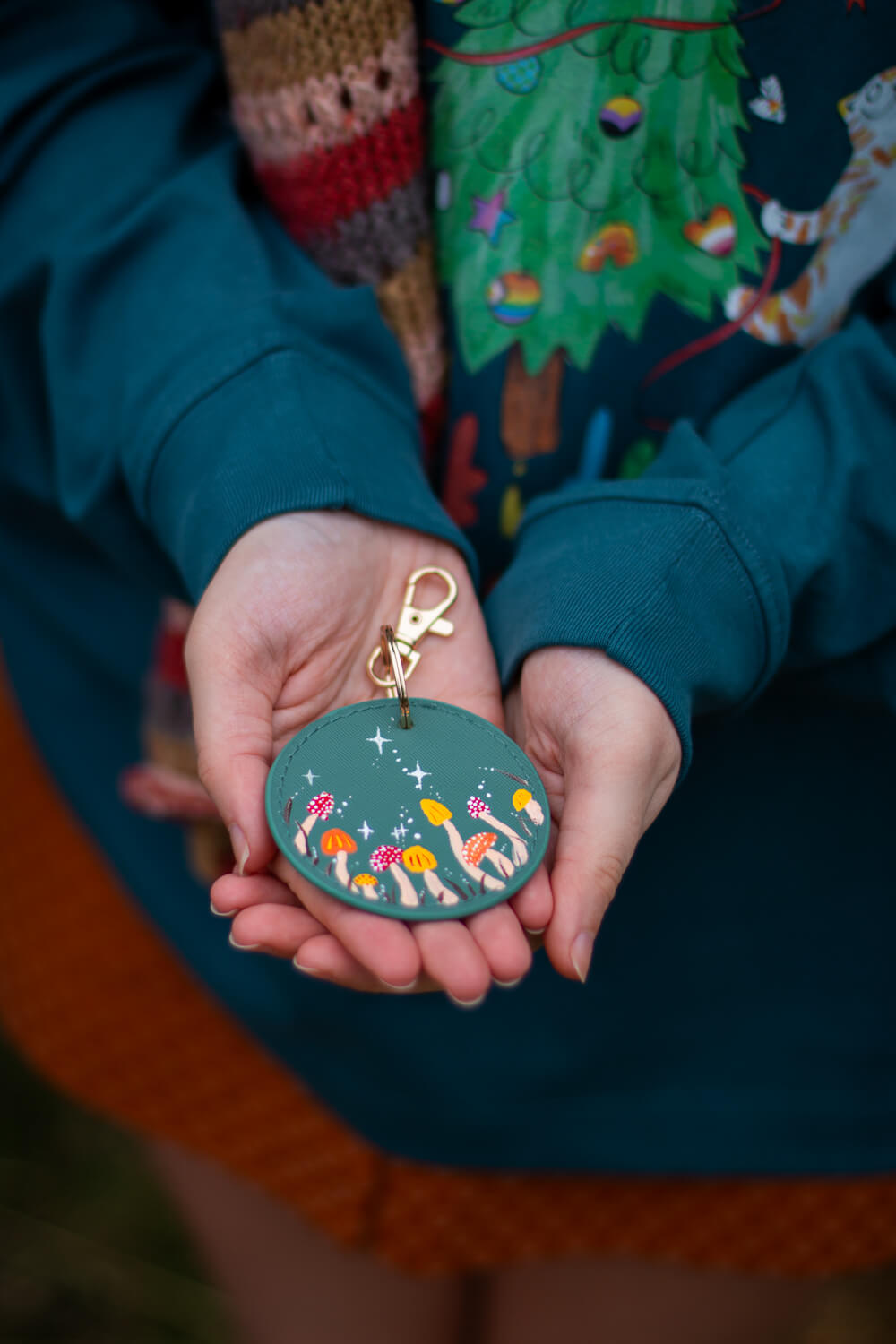 Personalisable Hand Painted Key Ring- Otters