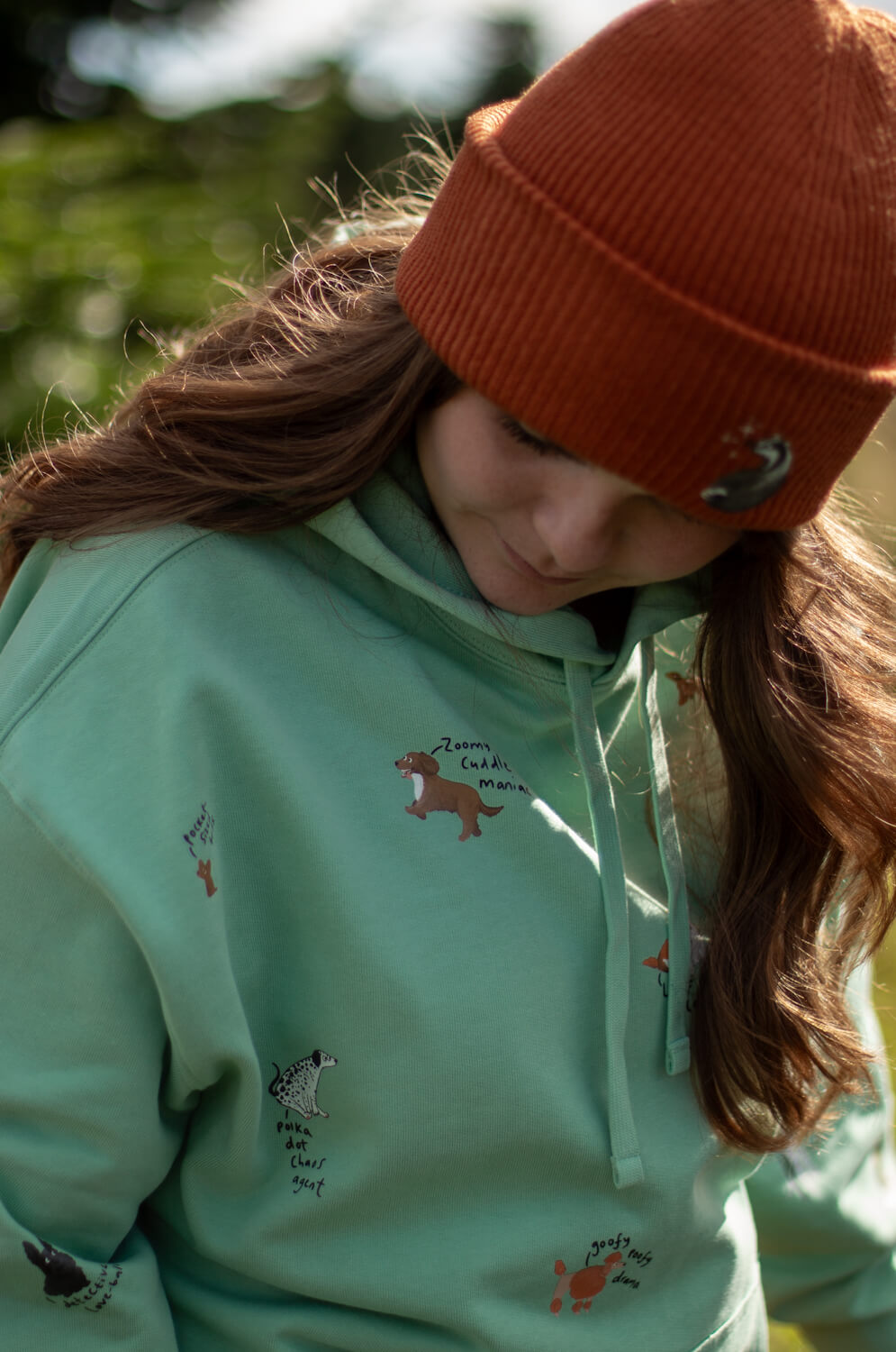 Dog Breeds Oversized Hoodie, quirky phrases edition