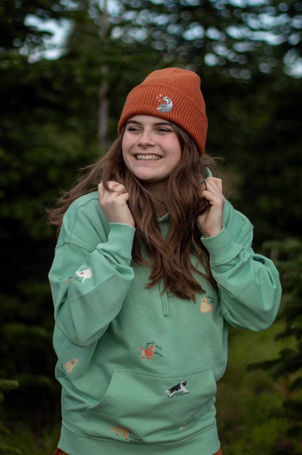Dog Breeds Oversized Hoodie, quirky phrases edition