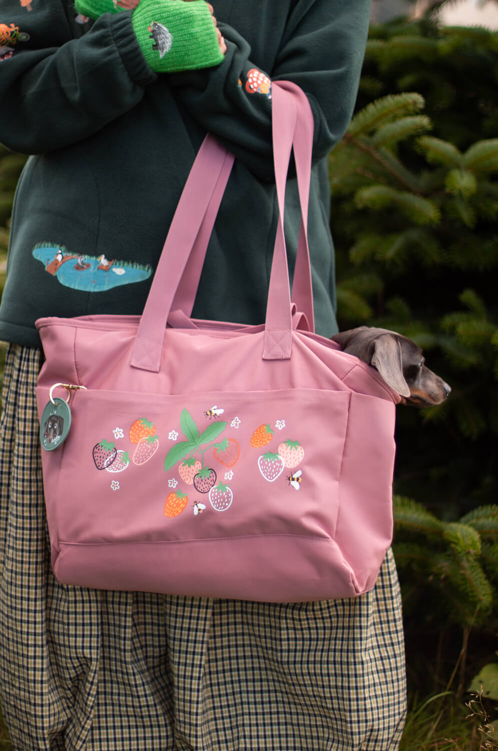 Strawberries Recycled Shopper Bag