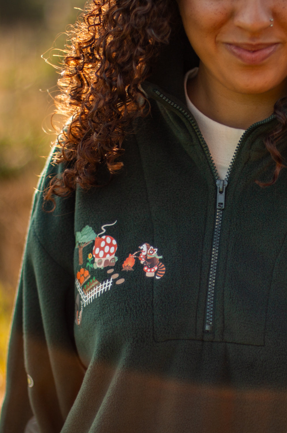 Woodland village 3/4 zip fleece