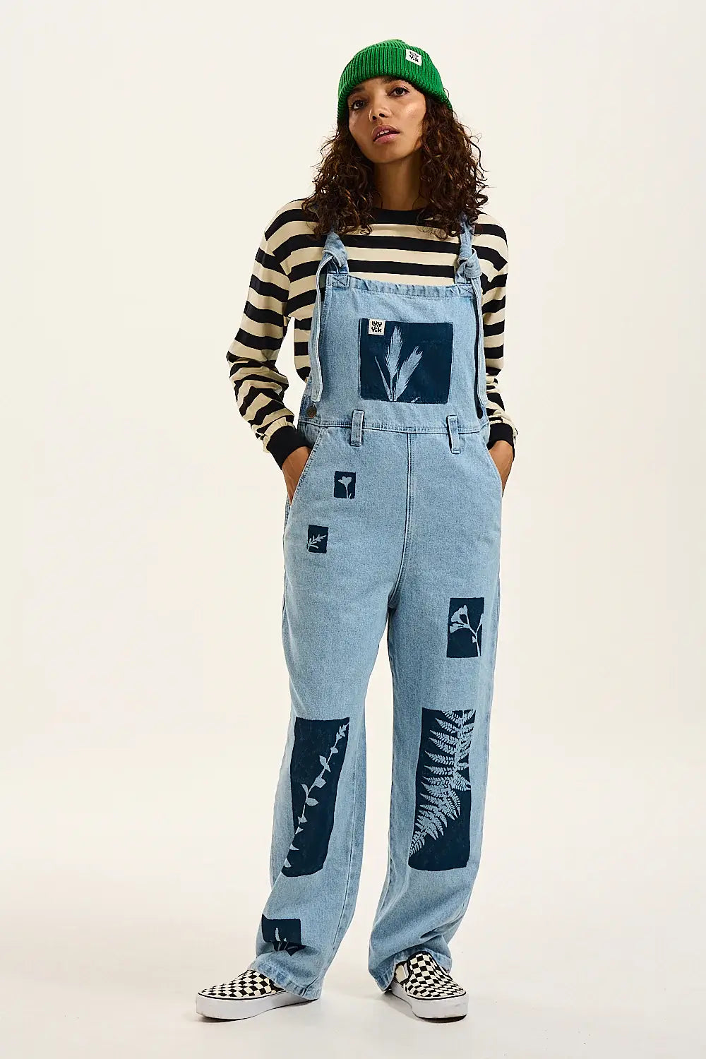 Custom painted dungarees