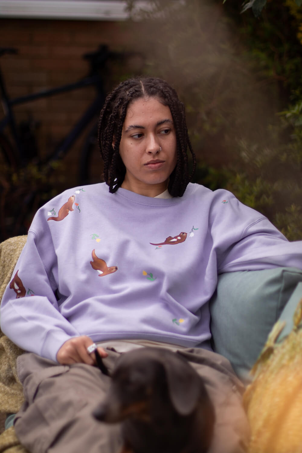 Otters & Tulips boxy Sweater