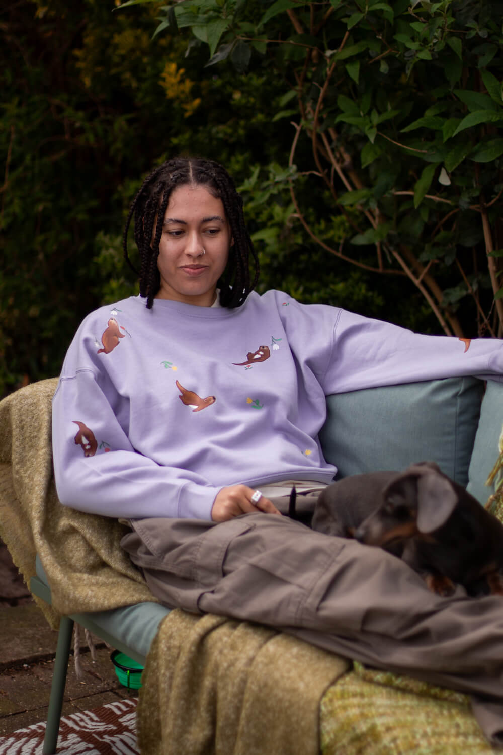 Otters & Tulips boxy Sweater