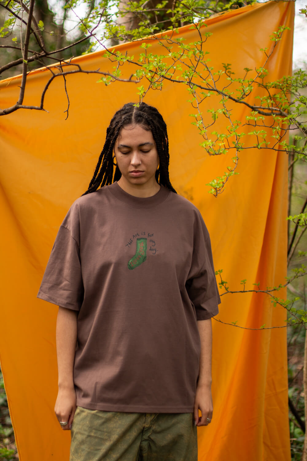 This art is for my dog, oversized tee