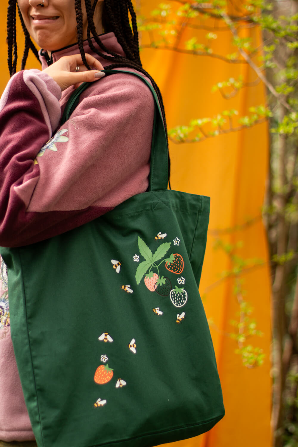 Strawberries and Bees Tote