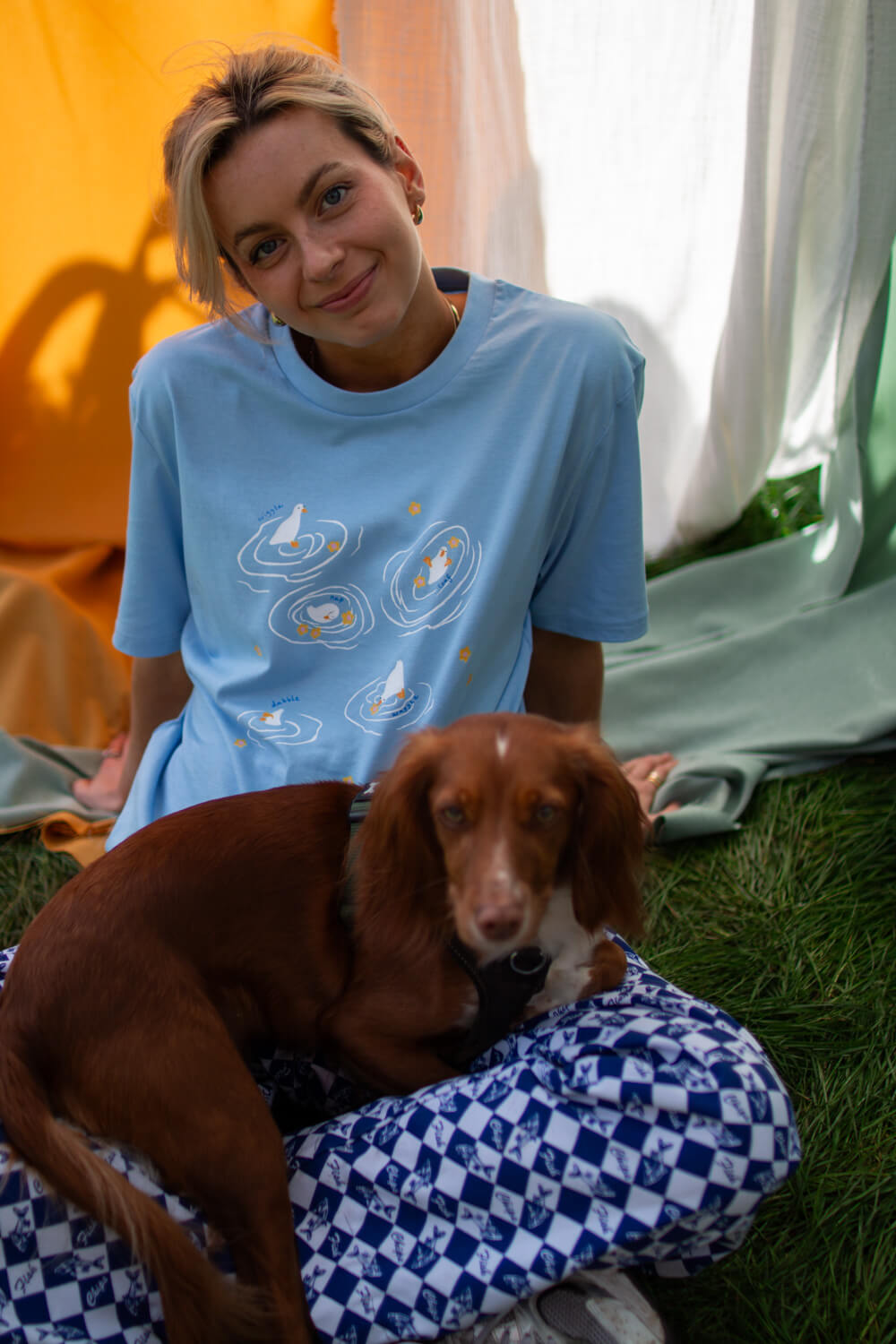 Cute ducks in flowers T-shirt