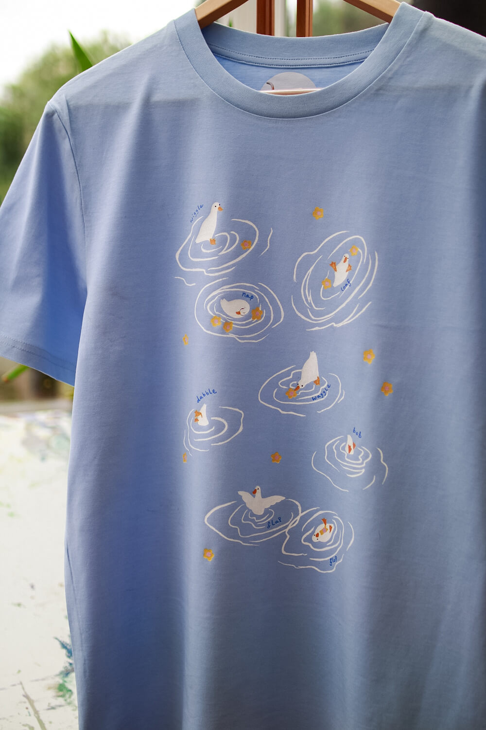 Cute ducks in flowers T-shirt
