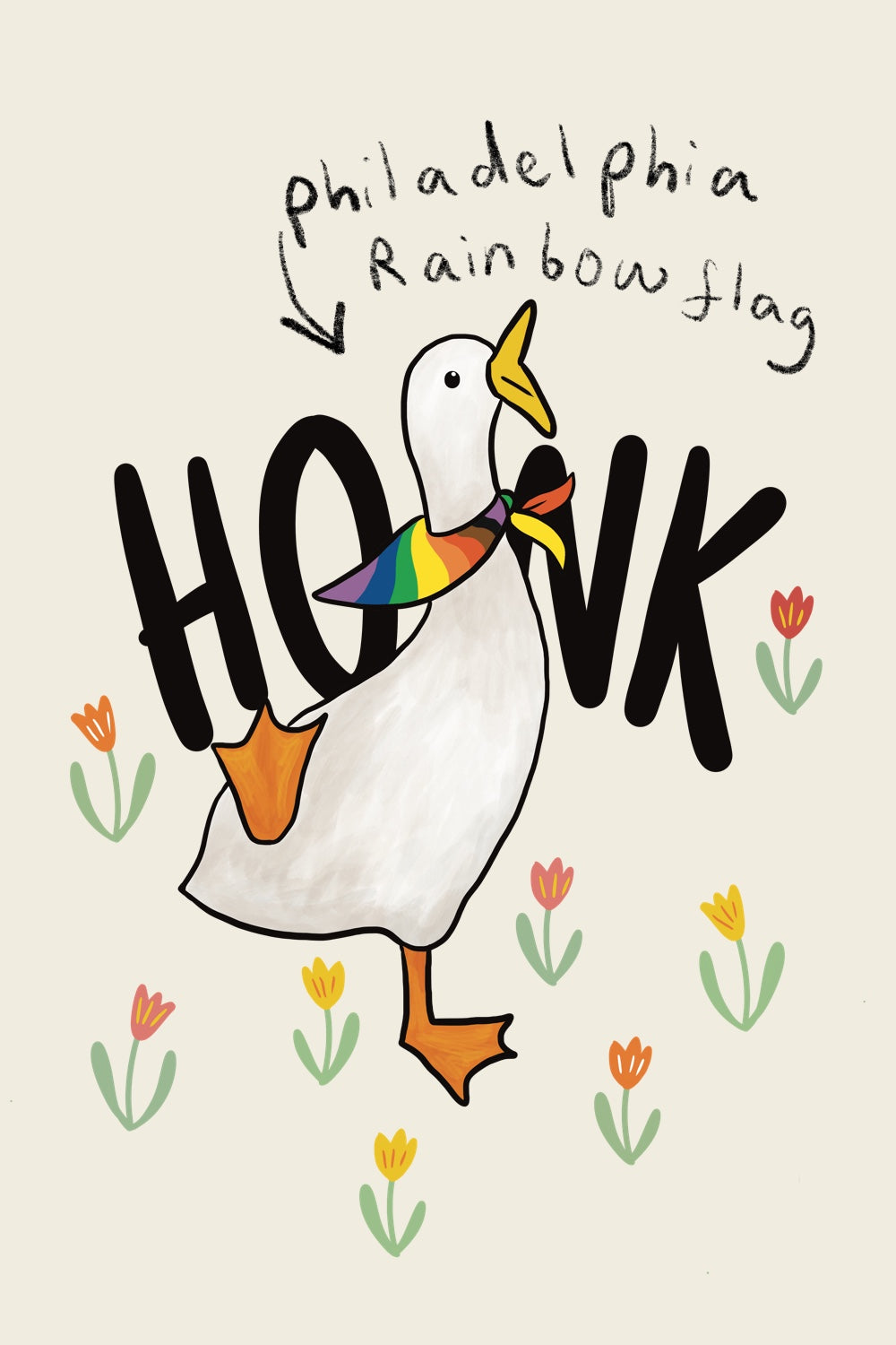 Honk Pride Charity Tee, Cream