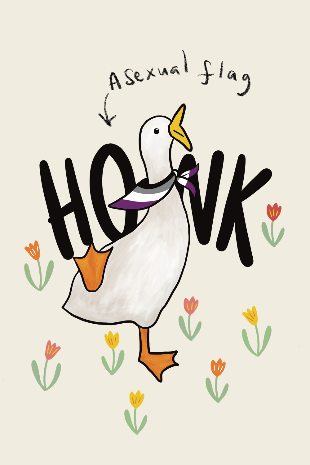 Honk Pride Charity Tee, Cream