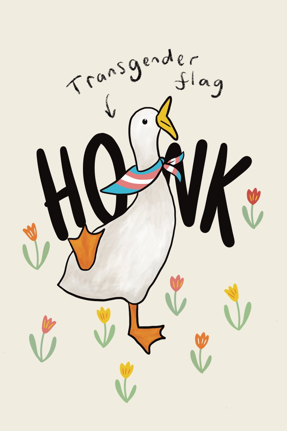 Honk Pride Charity Tee, Cream