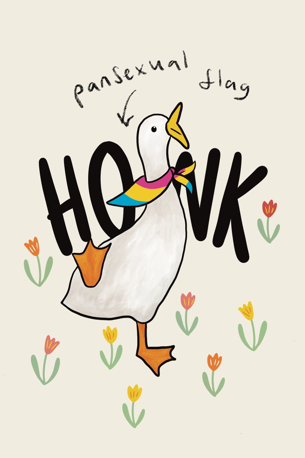 Honk Pride Charity Tee, Cream