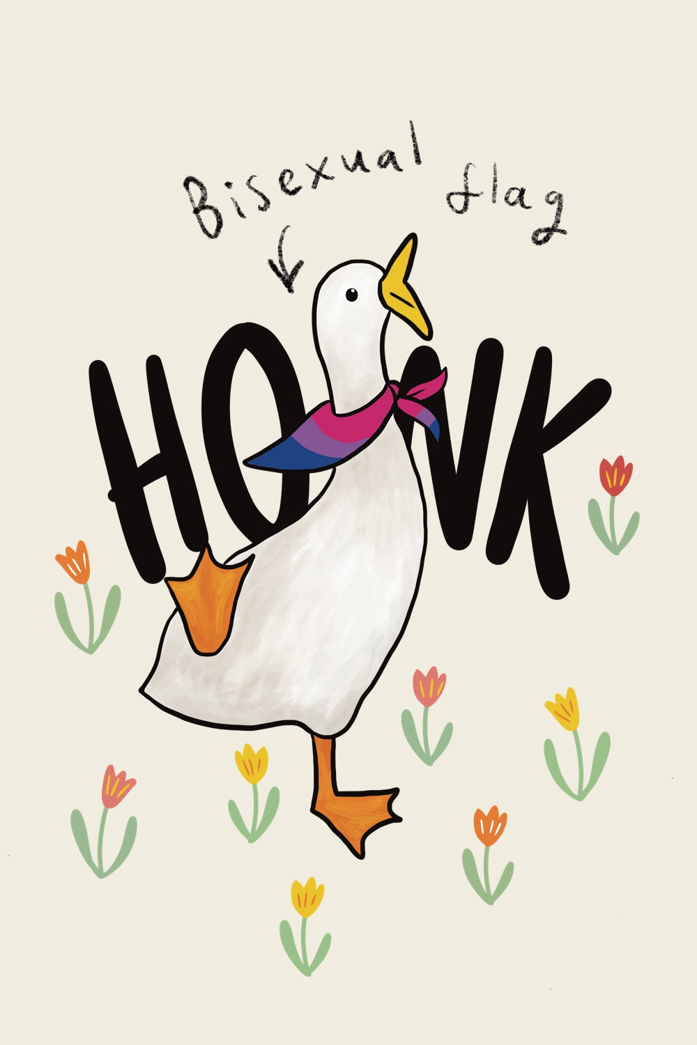 Honk Pride Charity Tee, Cream