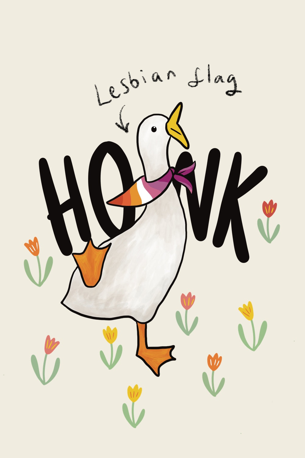 Honk Pride Charity Tee, Cream