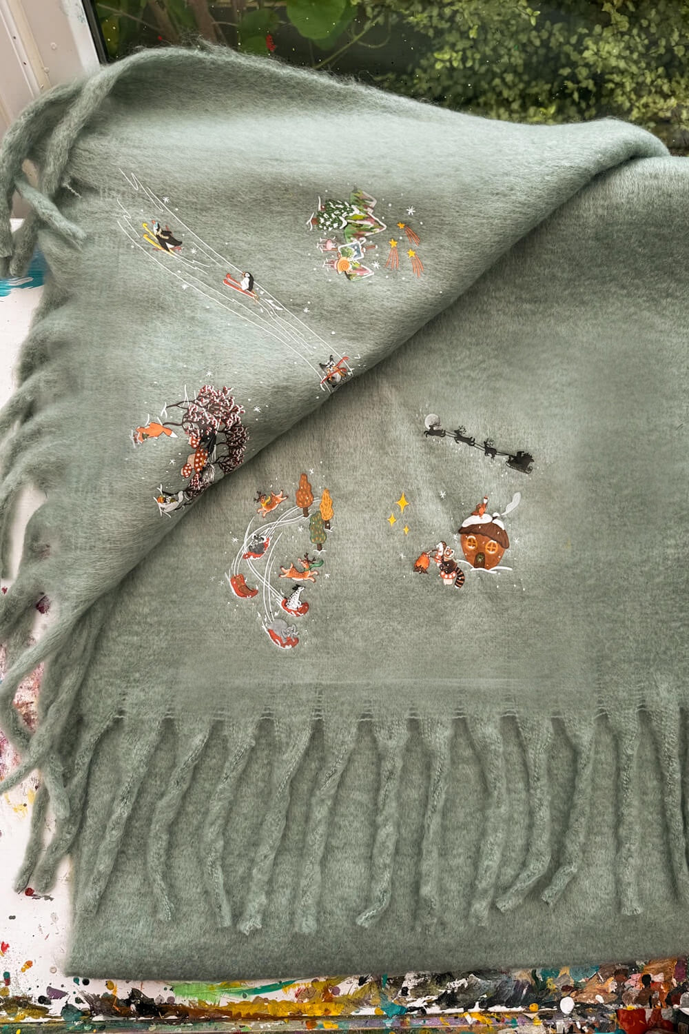 Christmas Shenanigans Fluffy Scarf