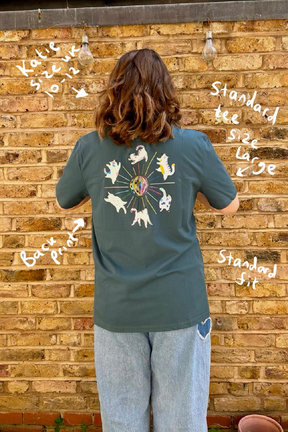 Pride Disco cats charity T-shirt, collaboration with Katie Budenberg, FOR AKT charity