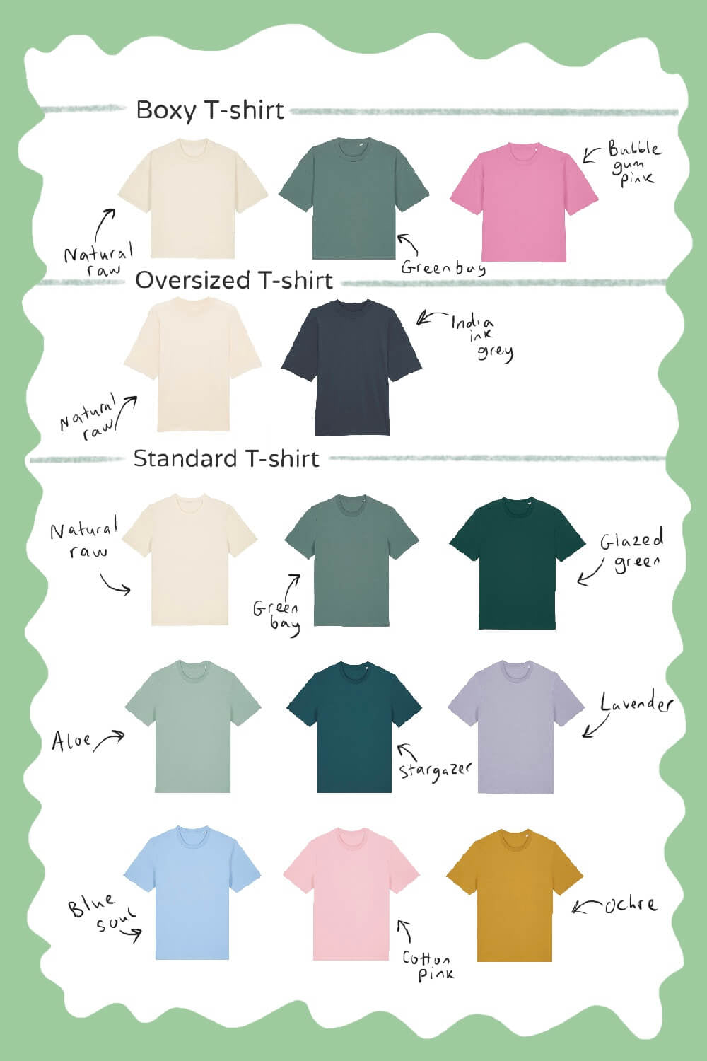 T-shirt guide