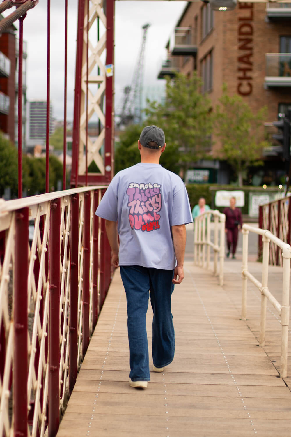 Thicky Thicky Dumb Dumb, Cody Dahler | Oversized Unisex Tee in Violet