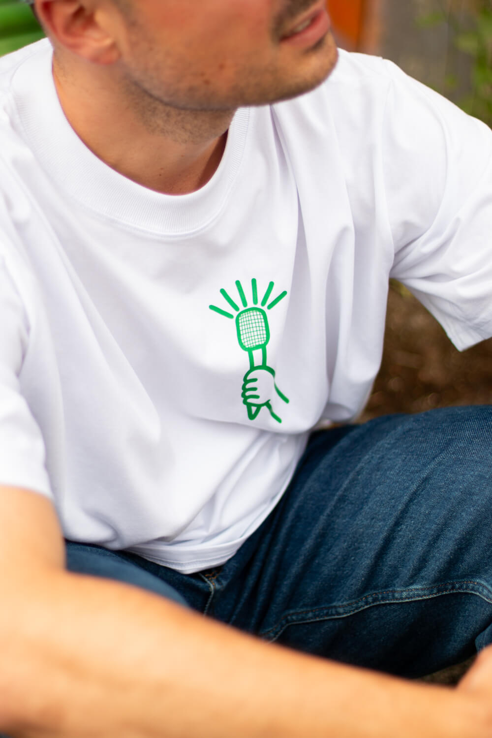 Thicky Thicky Dumb Dumb, Cody Dahler | Oversized Unisex Tee in White