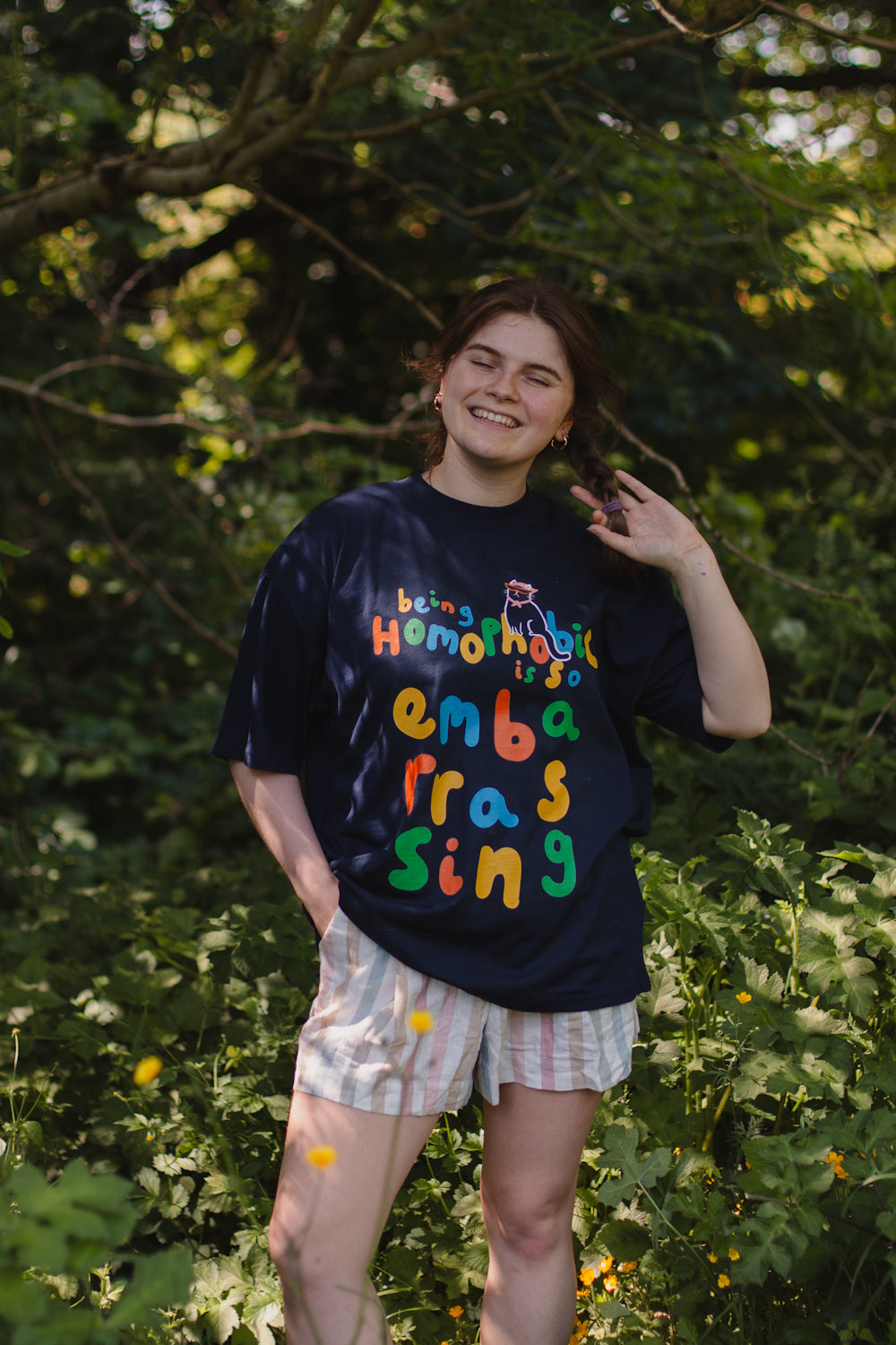 Being Homophobic is Embarrassing, Charity Oversized Tee