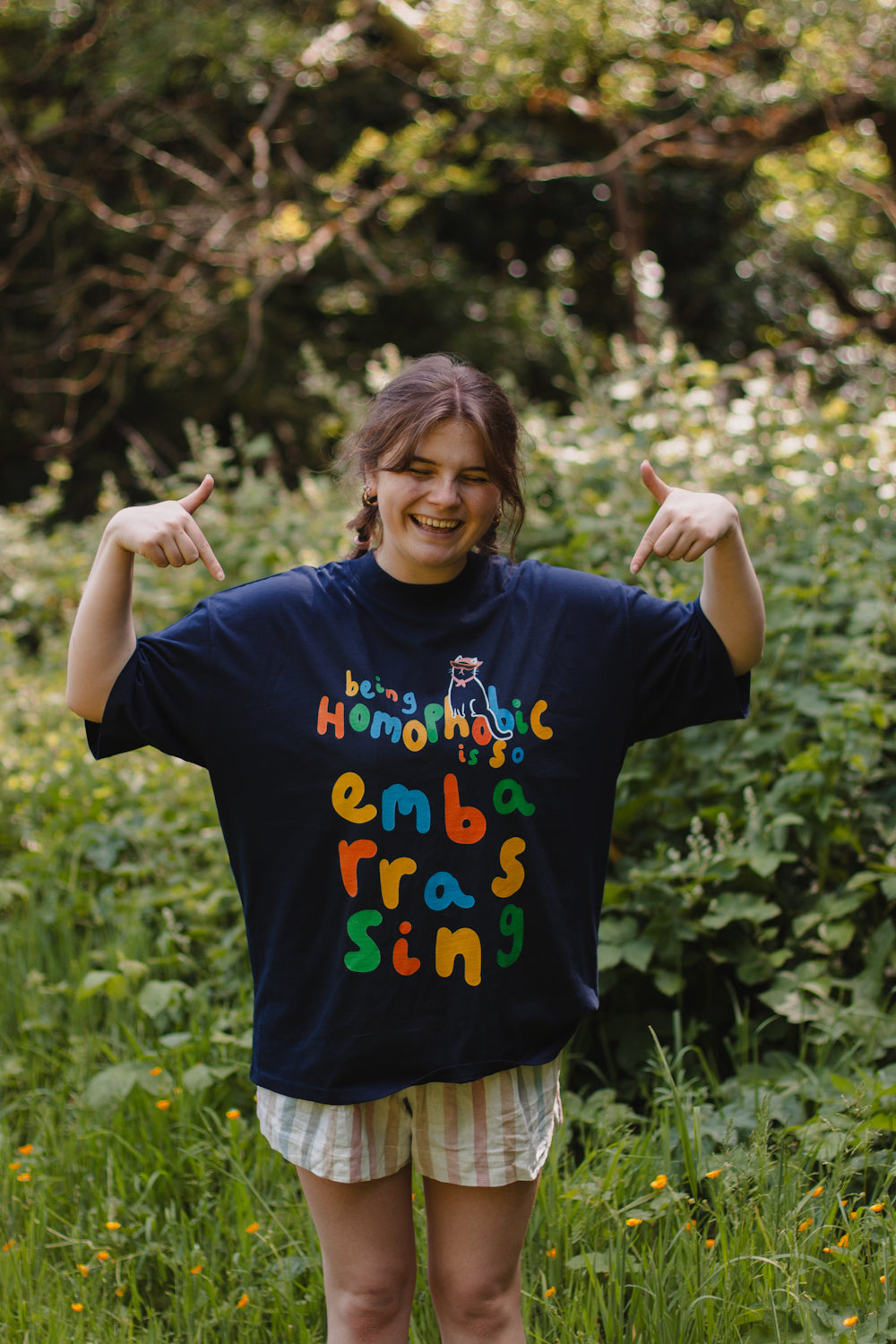 Being Homophobic is Embarrassing, Charity Oversized Tee