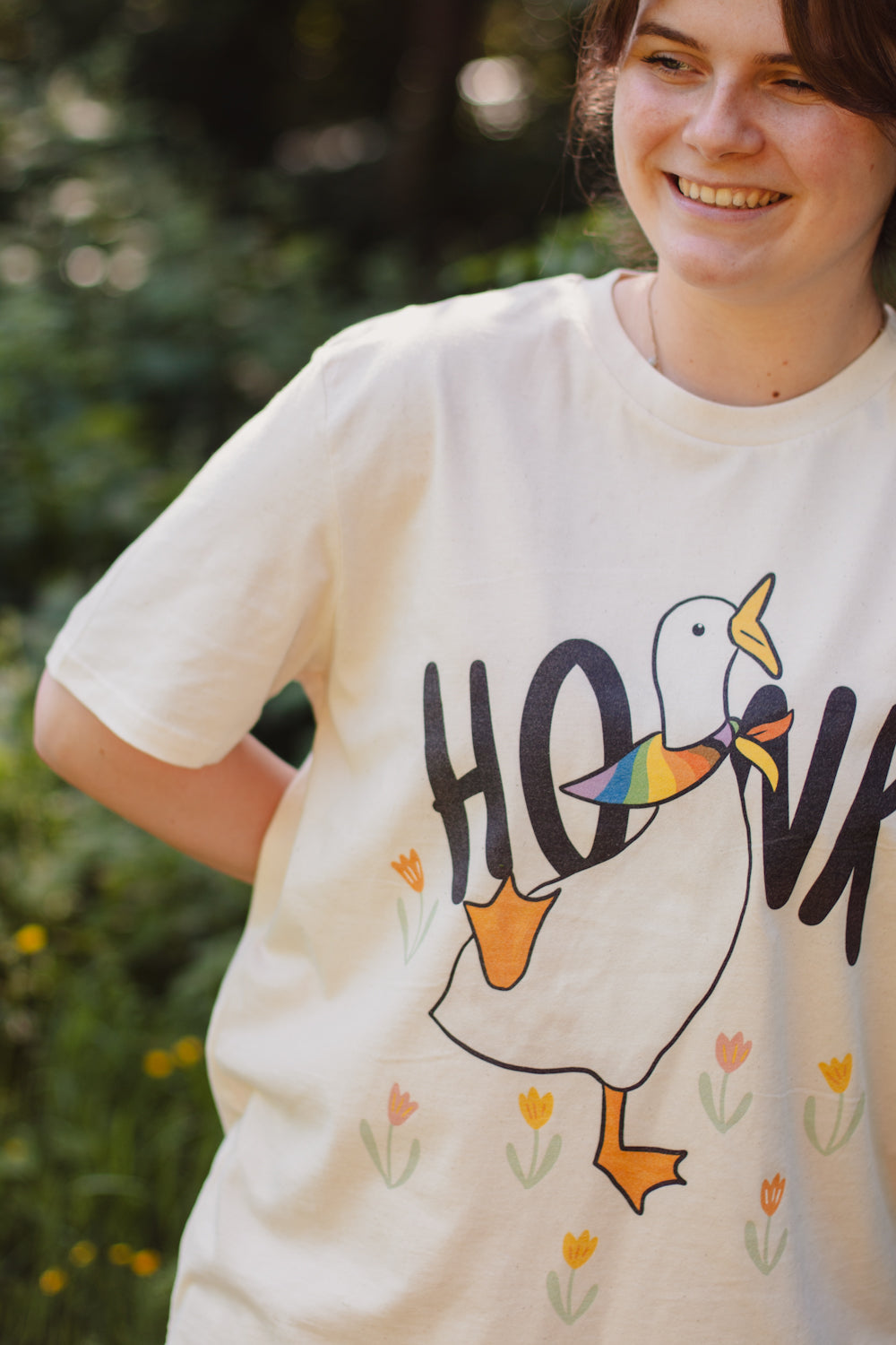 Honk Pride Charity Tee, Cream